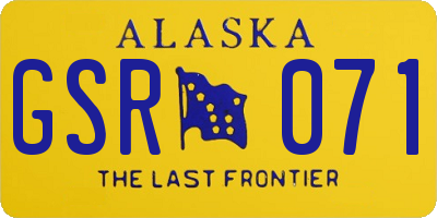 AK license plate GSR071
