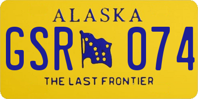 AK license plate GSR074