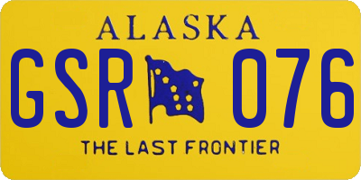 AK license plate GSR076