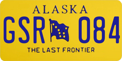 AK license plate GSR084