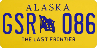 AK license plate GSR086
