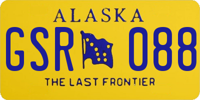 AK license plate GSR088