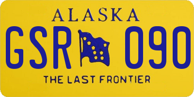 AK license plate GSR090