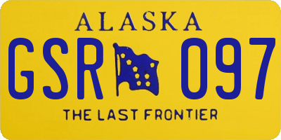 AK license plate GSR097