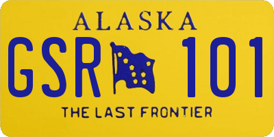 AK license plate GSR101