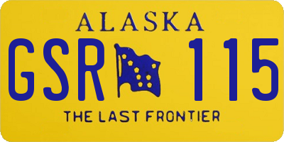 AK license plate GSR115