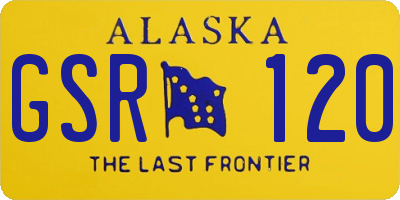 AK license plate GSR120