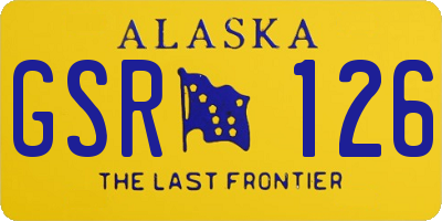AK license plate GSR126