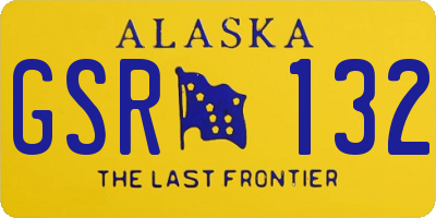 AK license plate GSR132