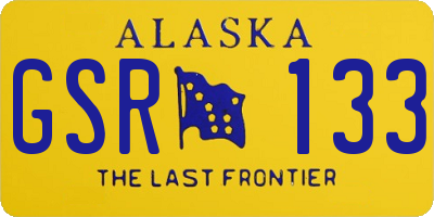AK license plate GSR133
