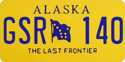 AK license plate GSR140