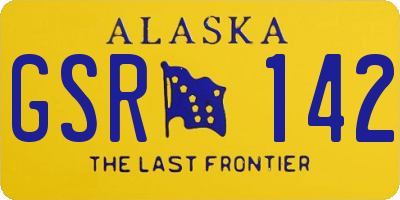 AK license plate GSR142