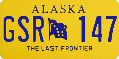 AK license plate GSR147