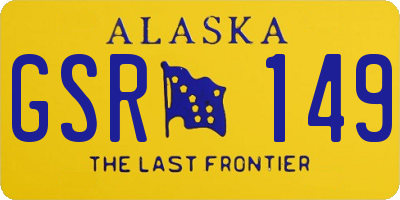 AK license plate GSR149