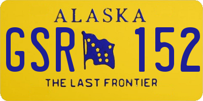 AK license plate GSR152