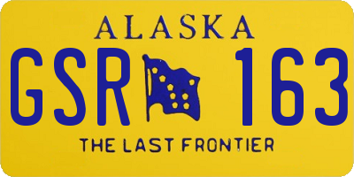 AK license plate GSR163