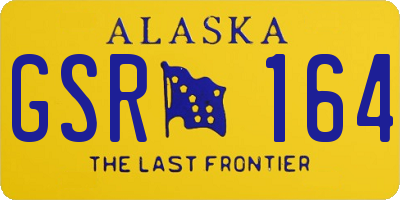 AK license plate GSR164