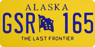 AK license plate GSR165