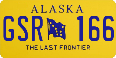 AK license plate GSR166