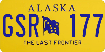 AK license plate GSR177