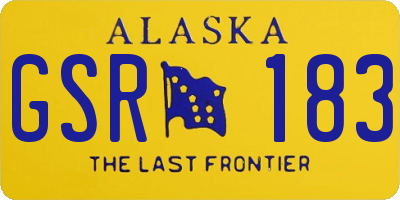 AK license plate GSR183