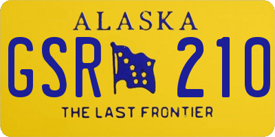 AK license plate GSR210