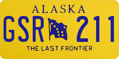 AK license plate GSR211