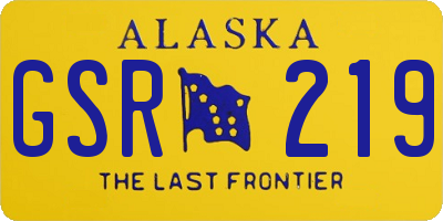 AK license plate GSR219