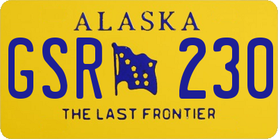 AK license plate GSR230