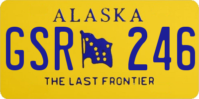 AK license plate GSR246