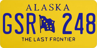 AK license plate GSR248