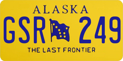 AK license plate GSR249