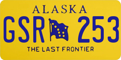 AK license plate GSR253
