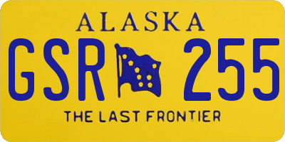 AK license plate GSR255