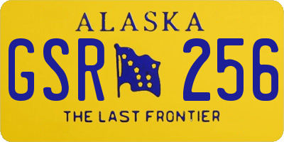 AK license plate GSR256