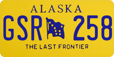 AK license plate GSR258