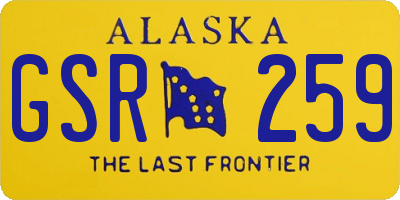 AK license plate GSR259