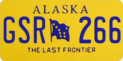AK license plate GSR266