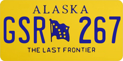 AK license plate GSR267