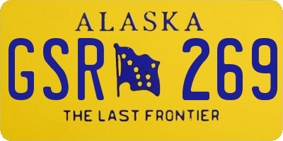 AK license plate GSR269