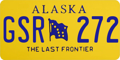 AK license plate GSR272