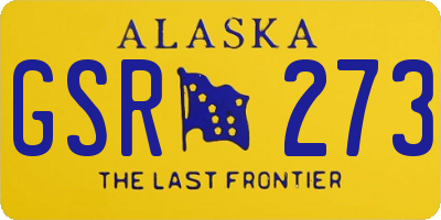 AK license plate GSR273