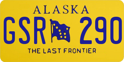 AK license plate GSR290