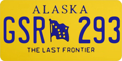 AK license plate GSR293