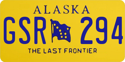 AK license plate GSR294