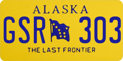 AK license plate GSR303