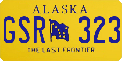 AK license plate GSR323