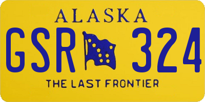 AK license plate GSR324