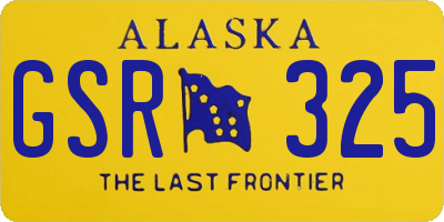 AK license plate GSR325