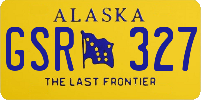 AK license plate GSR327